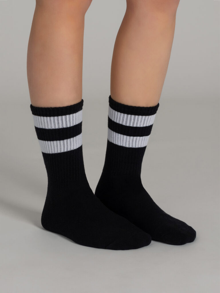 top beanies calze sport personalizzate righe black